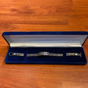 Silver rope bracelet